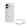 Guess GUHMP16SHCPOFPH iPhone 166.1" biały/white hardcase IML Flowers Allover Electro With Pearl Strap MagSafe na NearMe.pl