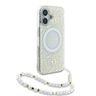 Guess GUHMP16SHCPOFPH iPhone 166.1" biały/white hardcase IML Flowers Allover Electro With Pearl Strap MagSafe na NearMe.pl