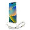 Guess GUHMP16LHCPOFPH iPhone 16 Pro 6.3" biały/white hardcase IML Flowers Allover Electro With Pearl Strap MagSafe na NearMe.pl