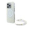 Guess GUHMP16XHCPOFPH iPhone 16 Pro Max 6.9" biały/white hardcase IML Flowers Allover Electro With Pearl Strap MagSafe na NearMe.pl