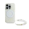 Guess GUHMP16XHCPOFPH iPhone 16 Pro Max 6.9" biały/white hardcase IML Flowers Allover Electro With Pearl Strap MagSafe na NearMe.pl