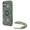 Guess GUHMP16SHCPOFPA iPhone 16 6.1" zielony/green hardcase IML Flowers Allover Electro With Pearl Strap MagSafe na NearMe.pl
