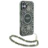 Guess GUHMP16SHCPOFPA iPhone 16 6.1" zielony/green hardcase IML Flowers Allover Electro With Pearl Strap MagSafe na NearMe.pl