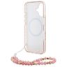 Guess GUHMP16MHCPOFPP iPhone 16 Plus6.7" różowy/pink hardcase IML Flowers Allover Electro With Pearl Strap MagSafe na NearMe.pl