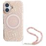 Guess GUHMP16MHCPOFPP iPhone 16 Plus6.7" różowy/pink hardcase IML Flowers Allover Electro With Pearl Strap MagSafe na NearMe.pl