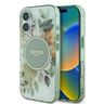 Guess GUHMP16SHFWBDCEN iPhone 16 6.1" zielony/green hardcase IML Flower & Tonal Circle MagSafe na NearMe.pl