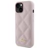Guess GUHCP15SPSQSQSP iPhone 15 / 14 / 13 6.1" różowy/pink hardcase Quilted Metal Logo na NearMe.pl