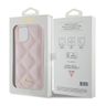 Guess GUHCP15SPSQSQSP iPhone 15 / 14 / 13 6.1" różowy/pink hardcase Quilted Metal Logo na NearMe.pl