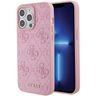 Guess GUHCP15LP4EPMP iPhone 15 Pro 6.1" różowy/pink hardcase Leather 4G Stamped na NearMe.pl
