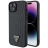 Guess GUHCP15SPCRTHCK iPhone 15 / 14 /13 6.1" czarny/black hardcase Croco Triangle Metal Logo na NearMe.pl