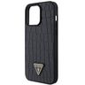 Guess GUHCP15XPCRTHCK iPhone 15 Pro Max6.7" czarny/black hardcase Croco Triangle Metal Logo na NearMe.pl