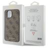 Guess GUHCP15SG4GFBR iPhone 15 / 14 / 13 6.1" brązowy/brown hard case 4G Metal Gold Logo na NearMe.pl