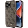 Guess GUHCP15XG4GFBR iPhone 15 Pro Max 6.7" brązowy/brown hard case 4G Metal Gold Logo na NearMe.pl