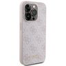 Guess GUHCP15LG4GFPI iPhone 15 Pro 6.1" różowy/pink hard case 4G Metal Gold Logo na NearMe.pl