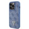 Guess GUHCP15LP4TDPB iPhone 15 Pro 6.1" niebieski/blue hardcase Leather 4G Triangle Strass na NearMe.pl