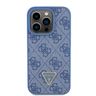 Guess GUHCP15LP4TDPB iPhone 15 Pro 6.1" niebieski/blue hardcase Leather 4G Triangle Strass na NearMe.pl