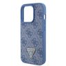 Guess GUHCP15LP4TDPB iPhone 15 Pro 6.1" niebieski/blue hardcase Leather 4G Triangle Strass na NearMe.pl