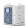 Guess GUHCP15LP4TDPB iPhone 15 Pro 6.1" niebieski/blue hardcase Leather 4G Triangle Strass na NearMe.pl