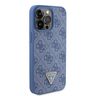 Guess GUHCP15XP4TDPB iPhone 15 Pro Max 6.7" niebieski/blue hardcase Leather 4G Triangle Strass na NearMe.pl