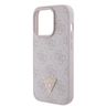 Guess GUHCP15LP4TDPP iPhone 15 Pro 6.1" różowy/pink hardcase Leather 4G Triangle Strass na NearMe.pl
