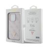 Guess GUHCP15LP4TDPP iPhone 15 Pro 6.1" różowy/pink hardcase Leather 4G Triangle Strass na NearMe.pl