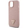 Guess GUHCP15SPCRTHCP iPhone 15 / 14 / 13 6.1" różowy/pink hardcase Croco Triangle Metal Logo na NearMe.pl