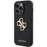 Guess GUHCP15LPSP4LGK iPhone 15 Pro 6.1" czarny/black hardcase Leather Perforated 4G Glitter Logo na NearMe.pl