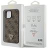Guess GUHCP15SP4TDPW iPhone 15 / 14 / 13 6.1" brązowy/brown hardcase Leather 4G Triangle Strass na NearMe.pl