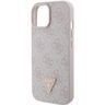Guess GUHCP15SP4TDPP iPhone 15 / 14 / 13 6.1" różowy/pink hardcase Leather 4G Triangle Strass na NearMe.pl