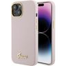Guess GUHCP15SSMBSLP iPhone 15 / 14 / 13 6.1" różowy/pink hardcase Silicone Script Metal Logo & Frame na NearMe.pl