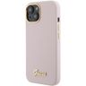 Guess GUHCP15SSMBSLP iPhone 15 / 14 / 13 6.1" różowy/pink hardcase Silicone Script Metal Logo & Frame na NearMe.pl