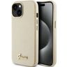Guess GUHCP15SPGMCSD iPhone 15 / 14 / 13 6.1" złoty/light gold hardcase Glitter Glossy Script na NearMe.pl