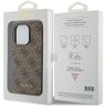 Guess GUHCP15LG4GFBR iPhone 15 Pro 6.1" brązowy/brown hard case 4G Metal Gold Logo na NearMe.pl
