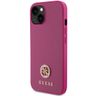 Guess GUHCP15SPS4DGPP iPhone 15 / 14 / 13 6.1" różowy/pink hardcase Strass Metal Logo na NearMe.pl