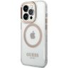 Guess GUHMP15SHTRMD iPhone 15 / 14 / 136.1" złoty/gold hard case Metal Outline Magsafe na NearMe.pl