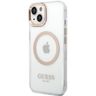 Guess GUHMP15MHTRMD iPhone 15 Plus/ 14 Plus 6.7" złoty/gold hard case Metal Outline Magsafe na NearMe.pl