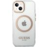 Guess GUHMP15MHTRMD iPhone 15 Plus/ 14 Plus 6.7" złoty/gold hard case Metal Outline Magsafe na NearMe.pl
