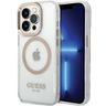 Guess GUHMP15LHTRMD iPhone 15 Pro 6.1"złoty/gold hard case Metal Outline Magsafe na NearMe.pl