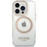 Guess GUHMP15XHTRMD iPhone 15 Pro Max6.7" złoty/gold hard case Metal Outline Magsafe na NearMe.pl