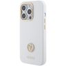 Guess GUHCP15XM4DGPH iPhone 15 Pro Max 6.7" biały/white hardcase Silicone Logo Strass 4G na NearMe.pl
