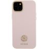Guess GUHCP15M4DGPP iPhone 15 Plus / 14 Plus 6.7" jasnoróżowy/pink hardcase Silicone Logo Strass 4G na NearMe.pl