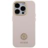 Guess GUHCP15LM4DGPP iPhone 15 Pro 6.1" jasnoróżowy/pink hardcase Silicone Logo Strass 4G na NearMe.pl