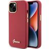 Guess GUHCP15SSMBSLM iPhone 15 / 14 / 13 6.1" magenta hardcase Silicone Script Metal Logo & Frame na NearMe.pl