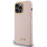Guess GUHCP15LSMBSLP iPhone 15 Pro 6.1" różowy/pink hardcase Silicone Script Metal Logo & Frame na NearMe.pl