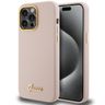 Guess GUHCP15XSMBSLP iPhone 15 Pro Max 6.7" różowy/pink hardcase Silicone Script Metal Logo & Frame na NearMe.pl
