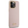 Guess GUHCP15XSMBSLP iPhone 15 Pro Max 6.7" różowy/pink hardcase Silicone Script Metal Logo & Frame na NearMe.pl