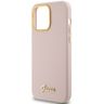 Guess GUHCP15XSMBSLP iPhone 15 Pro Max 6.7" różowy/pink hardcase Silicone Script Metal Logo & Frame na NearMe.pl