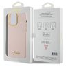 Guess GUHCP15XSMBSLP iPhone 15 Pro Max 6.7" różowy/pink hardcase Silicone Script Metal Logo & Frame na NearMe.pl