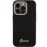 Guess GUHCP15LSMBSLK iPhone 15 Pro 6.1" czarny/black hardcase Silicone Script Metal Logo & Frame na NearMe.pl