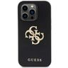 Guess GUHCP15XPSP4LGK iPhone 15 Pro Max 6.7" czarny/black hardcase Leather Perforated 4G Glitter Logo na NearMe.pl